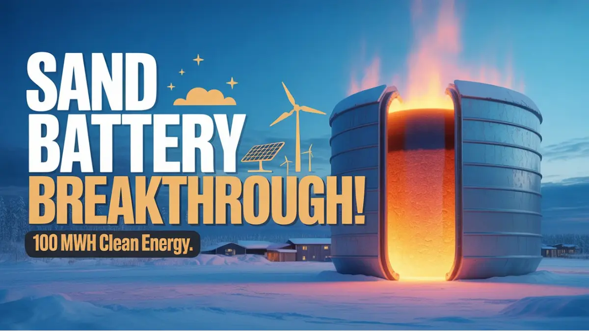 Finland Launches World’s First Large-Scale Sand Battery